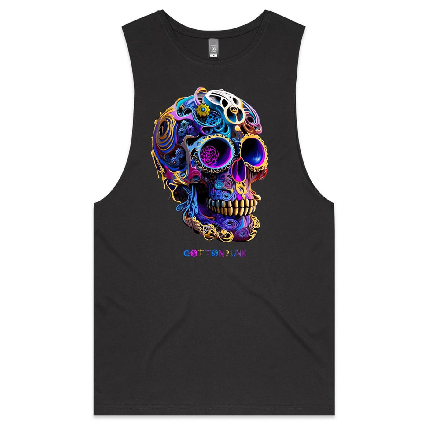 GEARS OF TIME V2 - Mens Sleeveless T-Shirt - FRONT PRINT