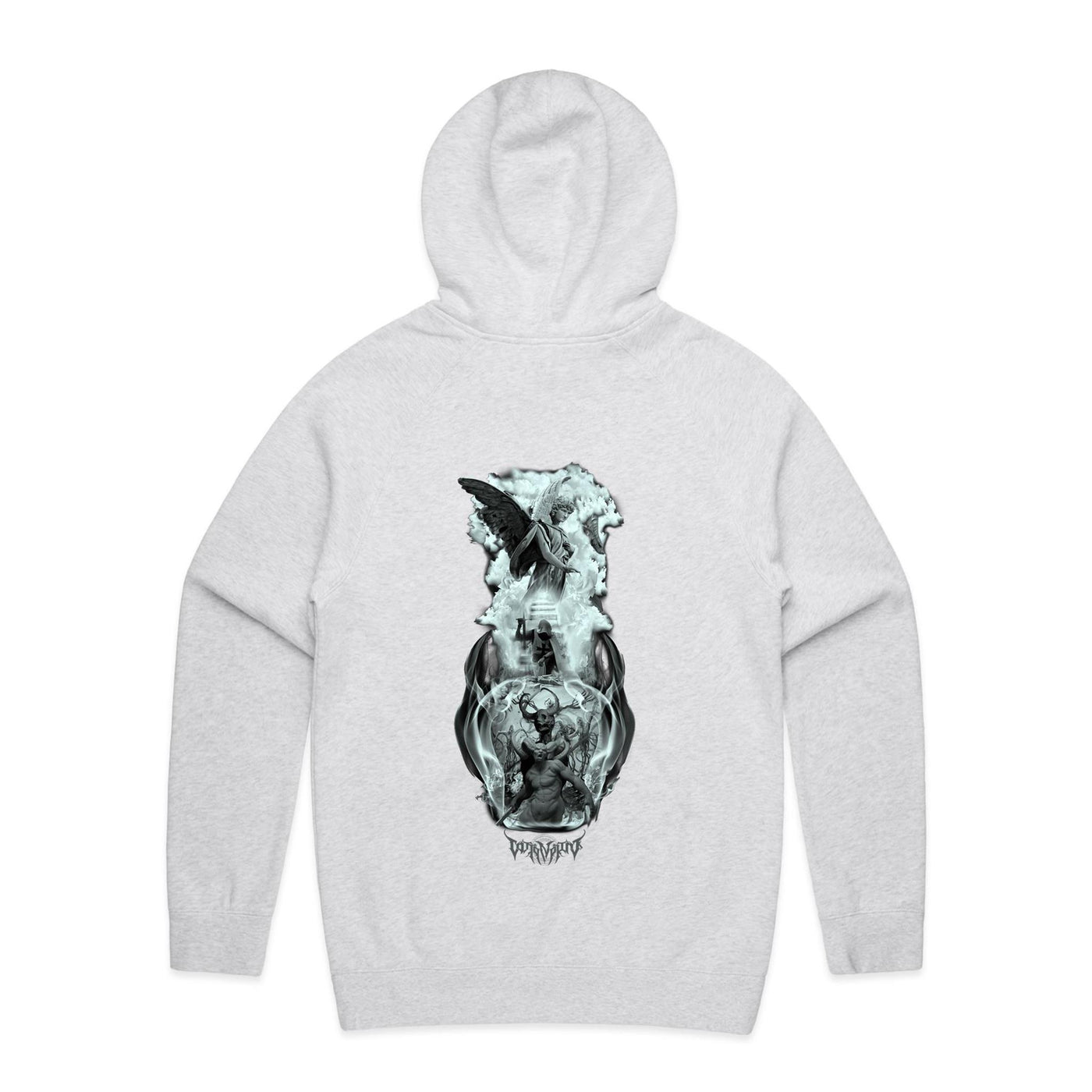 BETWEEN HEAVEN & HELL - Mens Pocket Hoodie - BACK PRINT