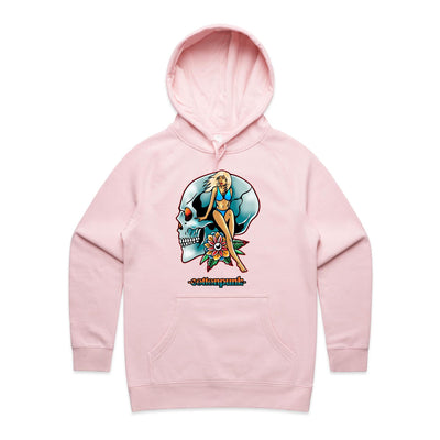 NEVER R.I.P (W) - Womens Pocket Hoodie - FRONT PRINT