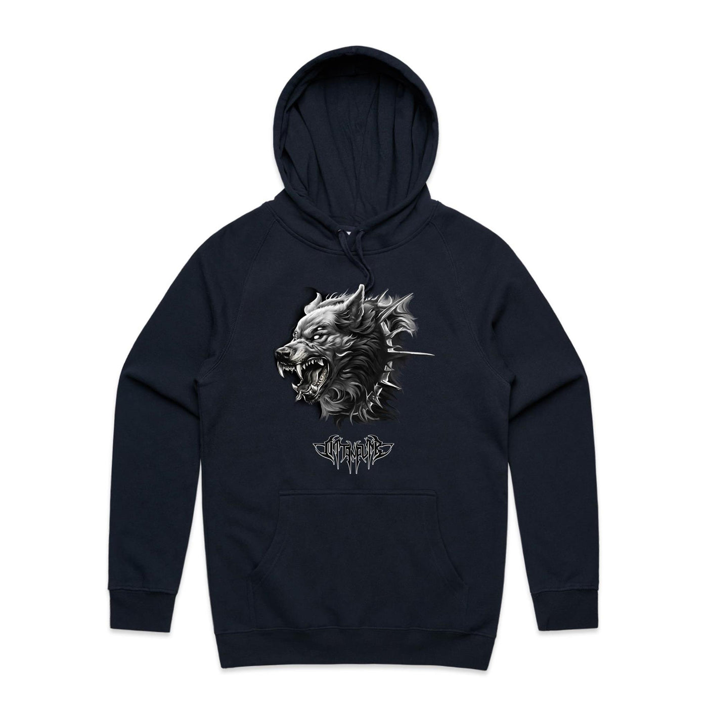 WEREWOLF - Mens Pocket Hoodie - FRONT PRINT