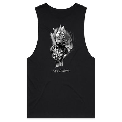 TIME MACHINE - Mens Sleeveless T-Shirt - BACK PRINT