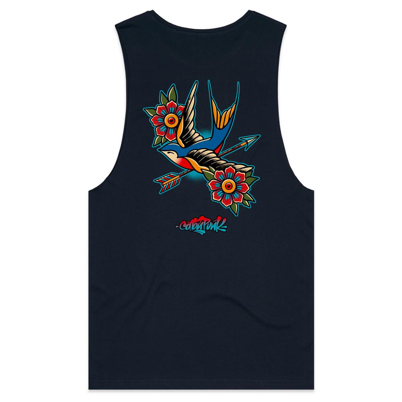 BIRD OF PREY - Mens Sleeveless T-Shirt - BACK PRINT