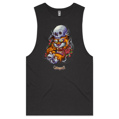 TIGER - Mens Sleeveless T-Shirt - FRONT PRINT