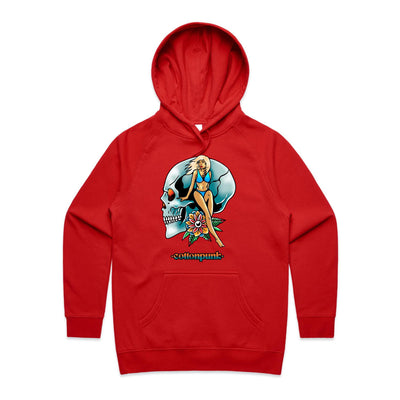 NEVER R.I.P (W) - Womens Pocket Hoodie - FRONT PRINT