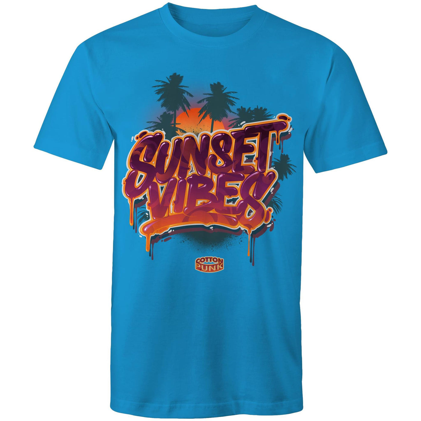 SUNSET VIBES - Mens T-Shirt - FRONT PRINT