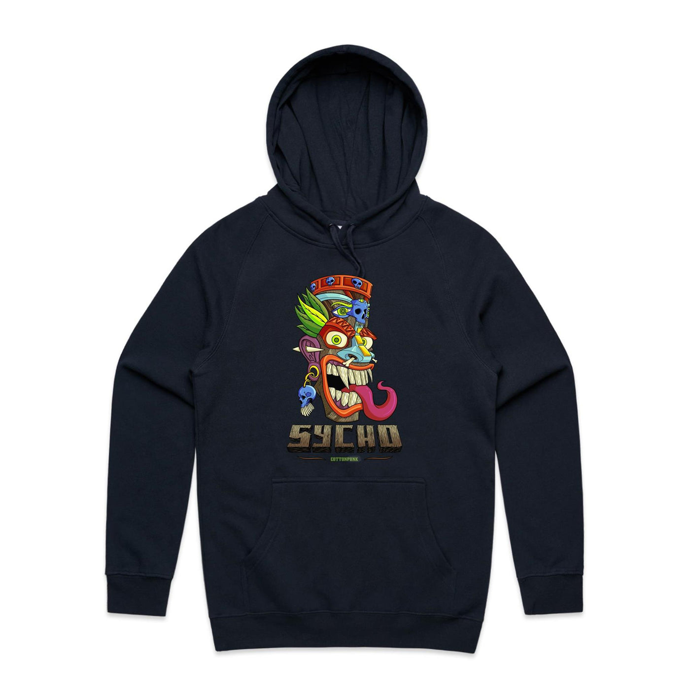 SYCHO - Mens Pocket Hoodie - FRONT PRINT