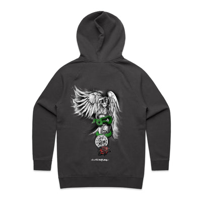 SINFUL BEAUTY (W) - Womens Pocket Hoodie - BACK PRINT