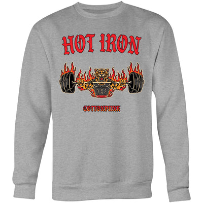 HOT IRON - Mens Sweatshirt - FRONT PRINT