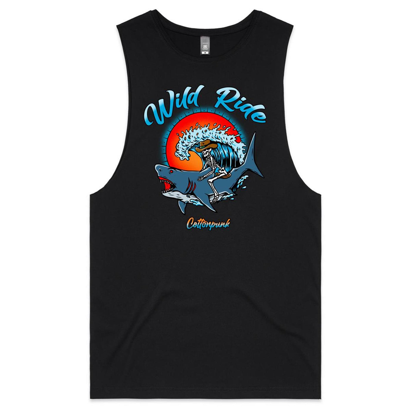 WILD RIDE - Mens Sleeveless T-Shirt - FRONT PRINT