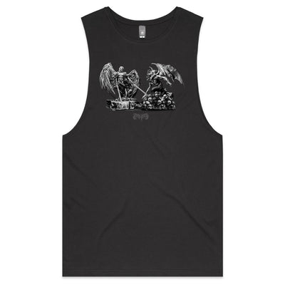 ANGELS & DEMONS - Mens Sleeveless T-Shirt - FRONT PRINT