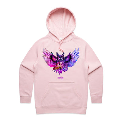 NIGHT HUNTER (W) - Womens Pocket Hoodie - FRONT PRINT