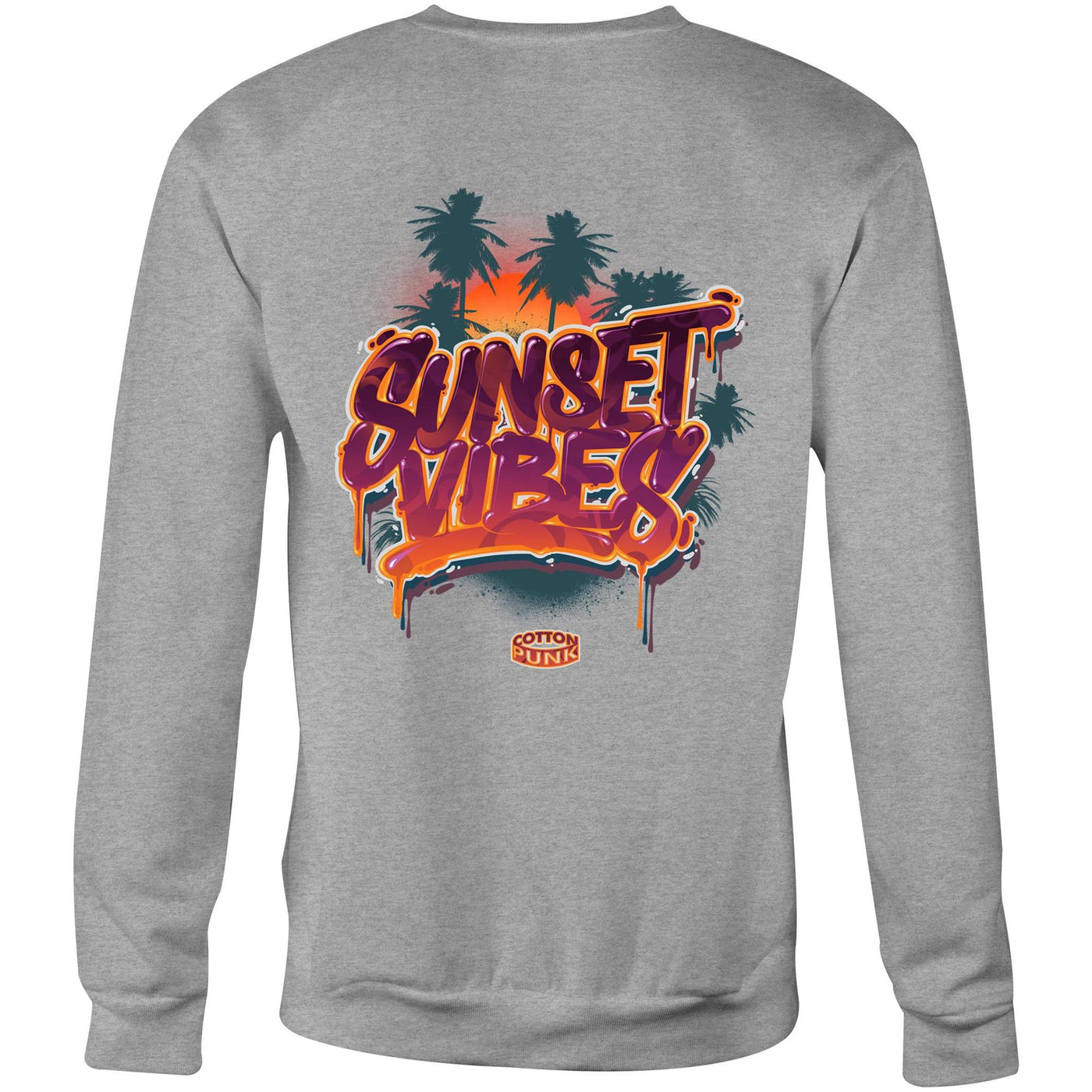 SUNSET VIBES - Mens Sweatshirt - BACK PRINT