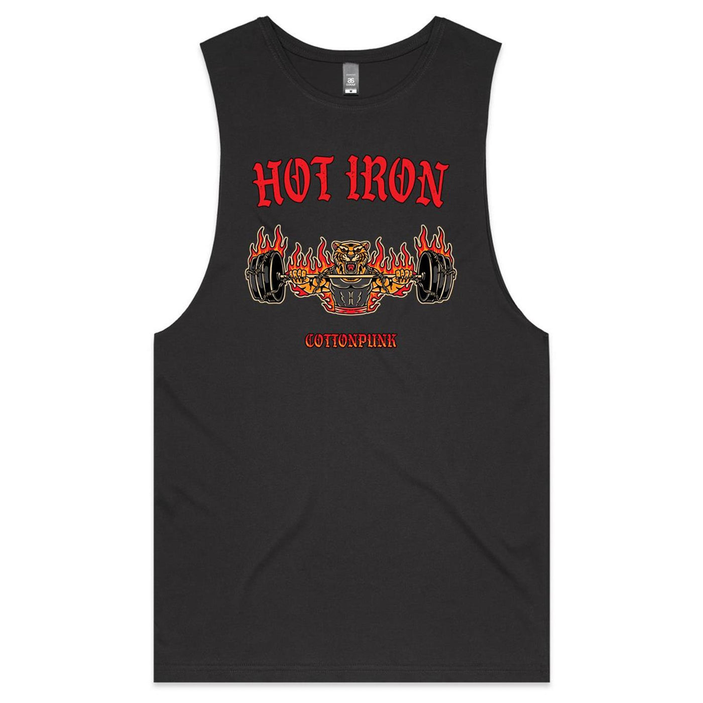 HOT IRON - Mens Sleeveless T-Shirt - FRONT PRINT