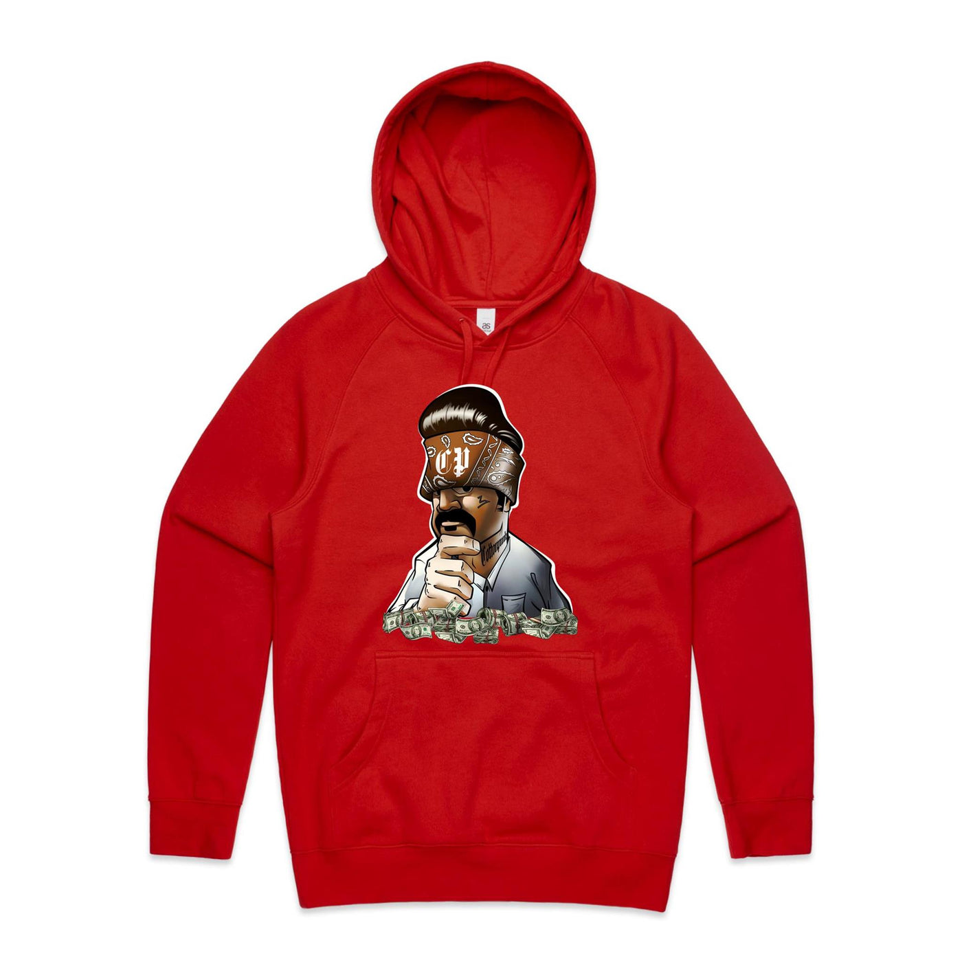 NEED MONEY 4 FERRARI - Mens Pocket Hoodie - FRONT PRINT