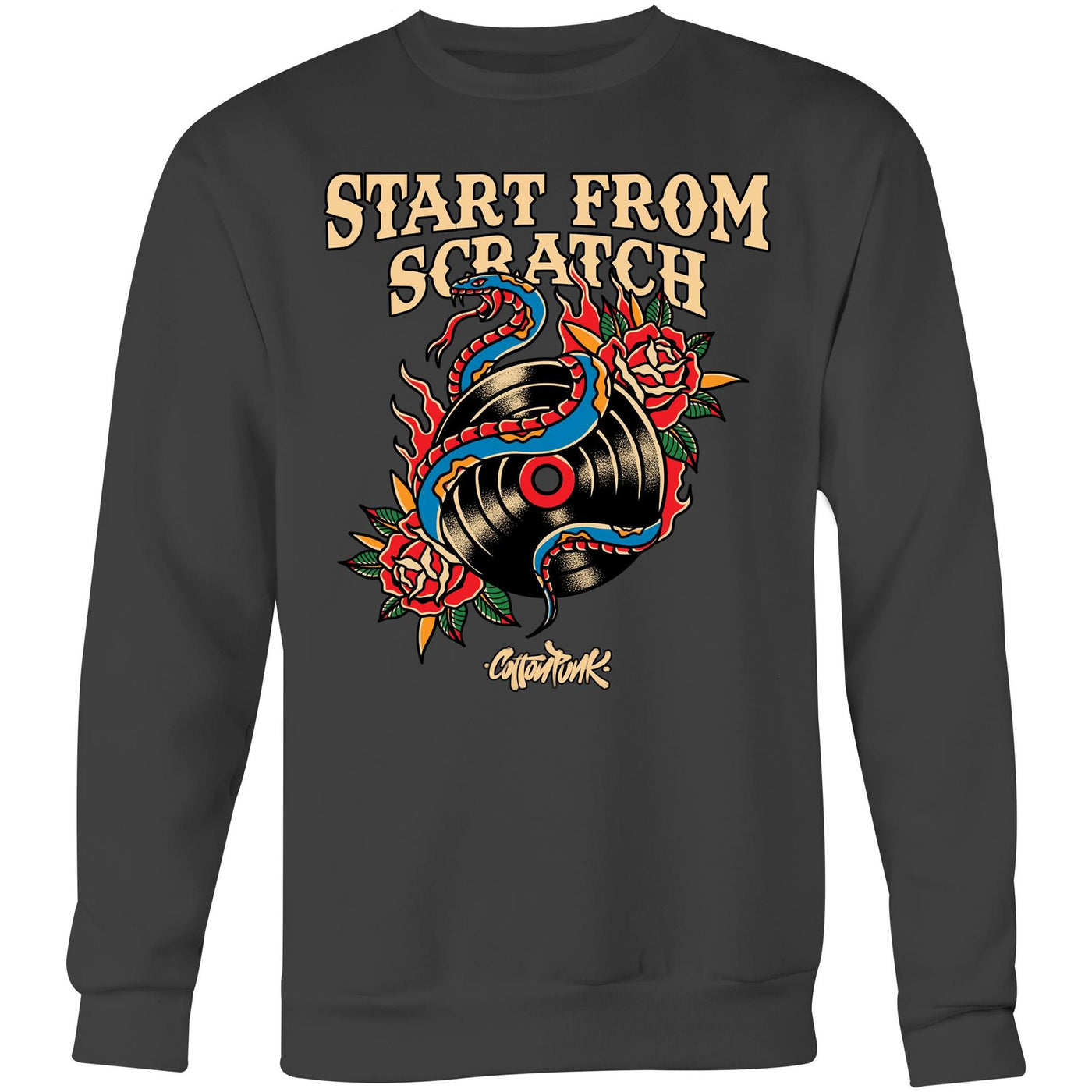 START FROM SCRATCH - Mens Sweatshirt - FRONT PRINT