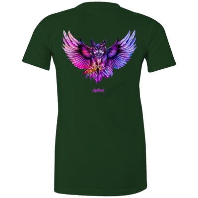 NIGHT HUNTER (W) - Womens T-Shirt - BACK PRINT