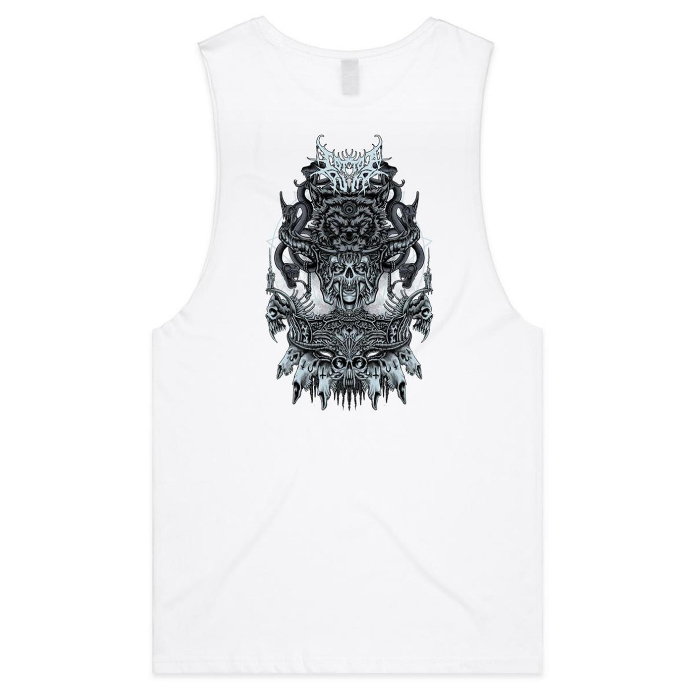 ALMOST HUMAN IV - Mens Sleeveless T-Shirt - BACK PRINT