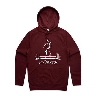 GET ON MY LVL - Mens Pocket Hoodie - FRONT PRINT