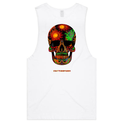 DEATH BY SUNSET - Mens Sleeveless T-Shirt - BACK PRINT