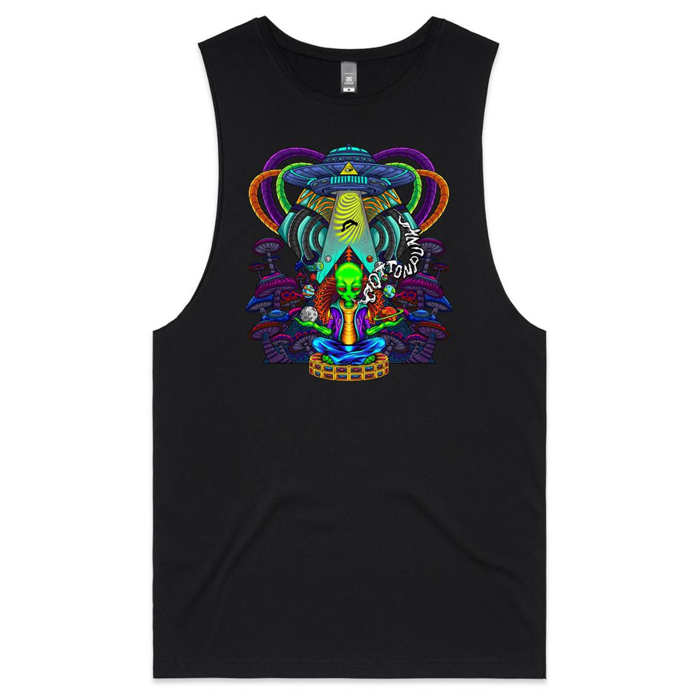 SPACE'D INVADERS - Mens Sleeveless T-Shirt - FRONT PRINT