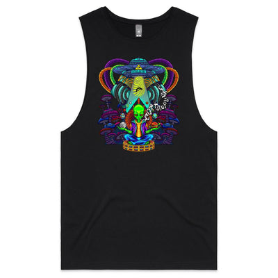 SPACE'D INVADERS - Mens Sleeveless T-Shirt - FRONT PRINT