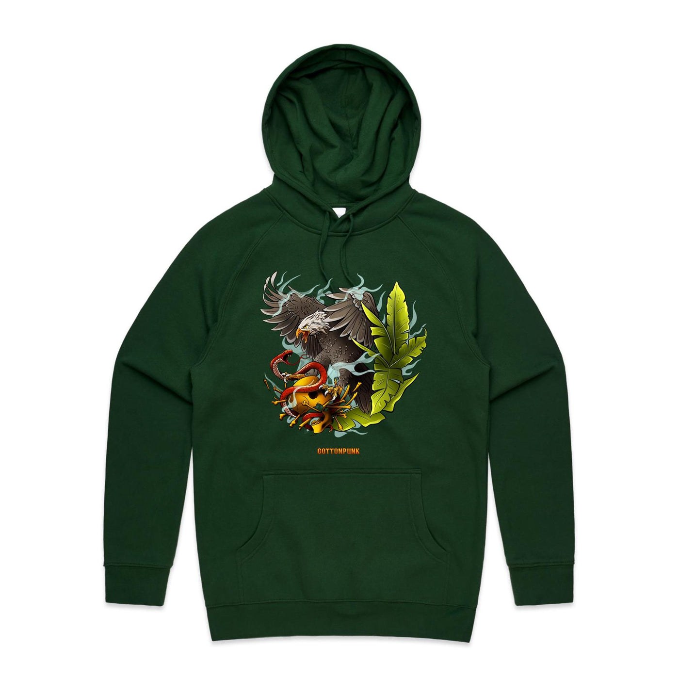 EAGLE - Mens Pocket Hoodie - FRONT PRINT