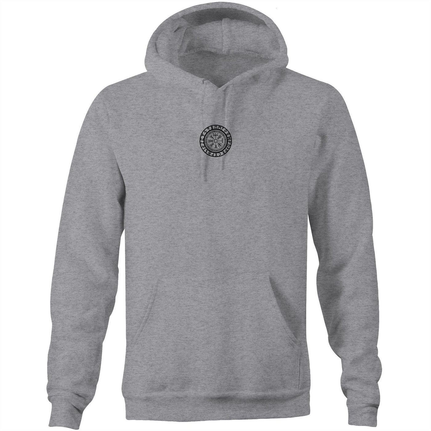 DARK WARRIOR - Mens Pocket Hoodie - BACK PRINT