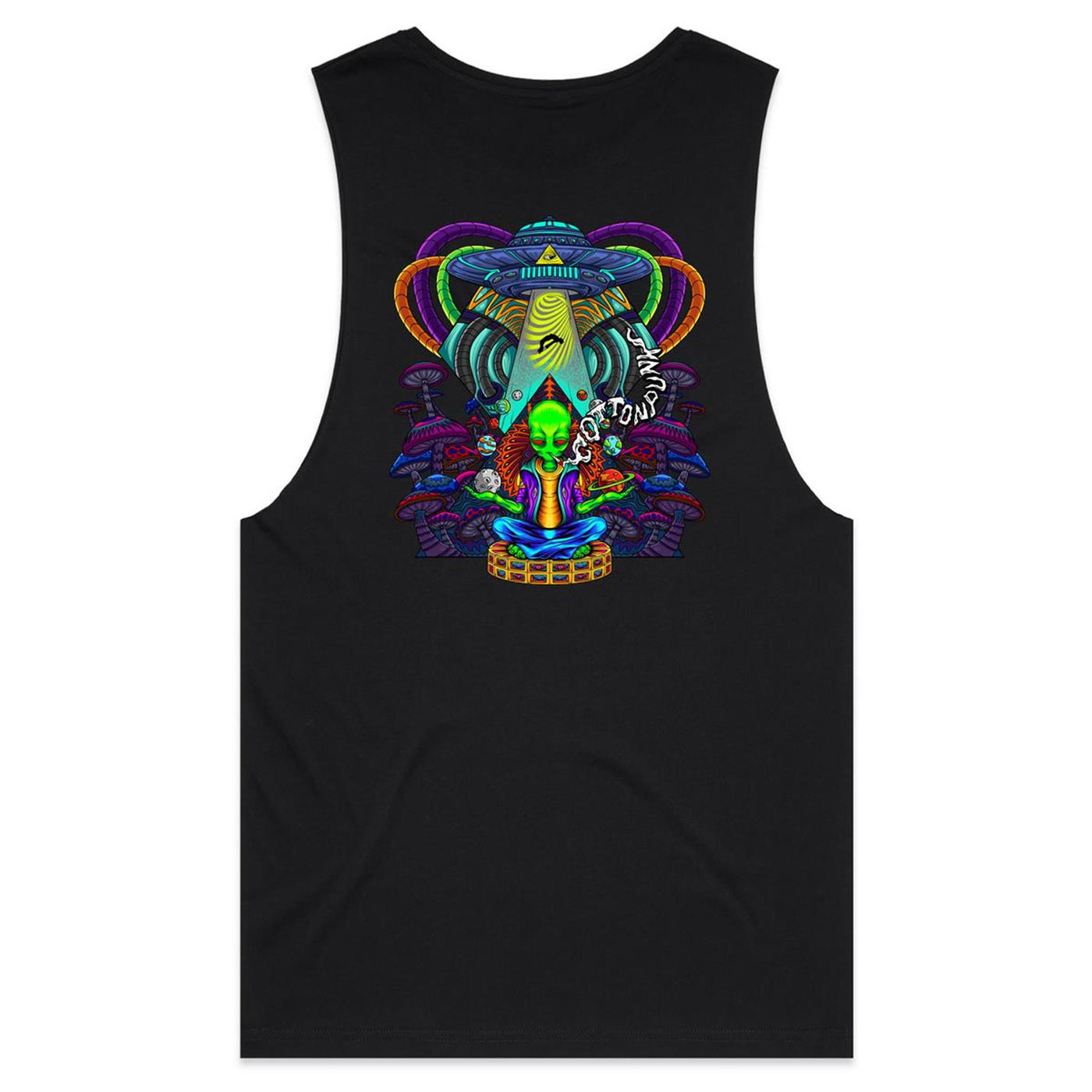 SPACE'D INVADERS - Mens Sleeveless T-Shirt - BACK PRINT