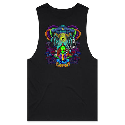 SPACE'D INVADERS - Mens Sleeveless T-Shirt - BACK PRINT