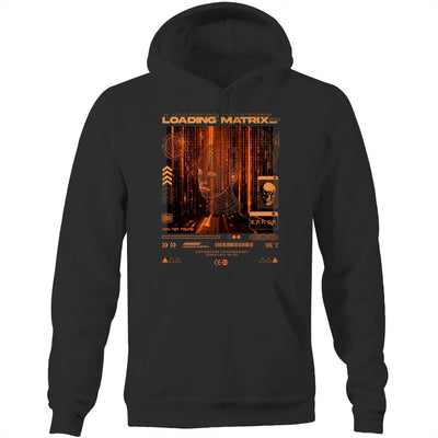 LOADING MATRIX 2 - Mens Pocket Hoodie - FRONT PRINT