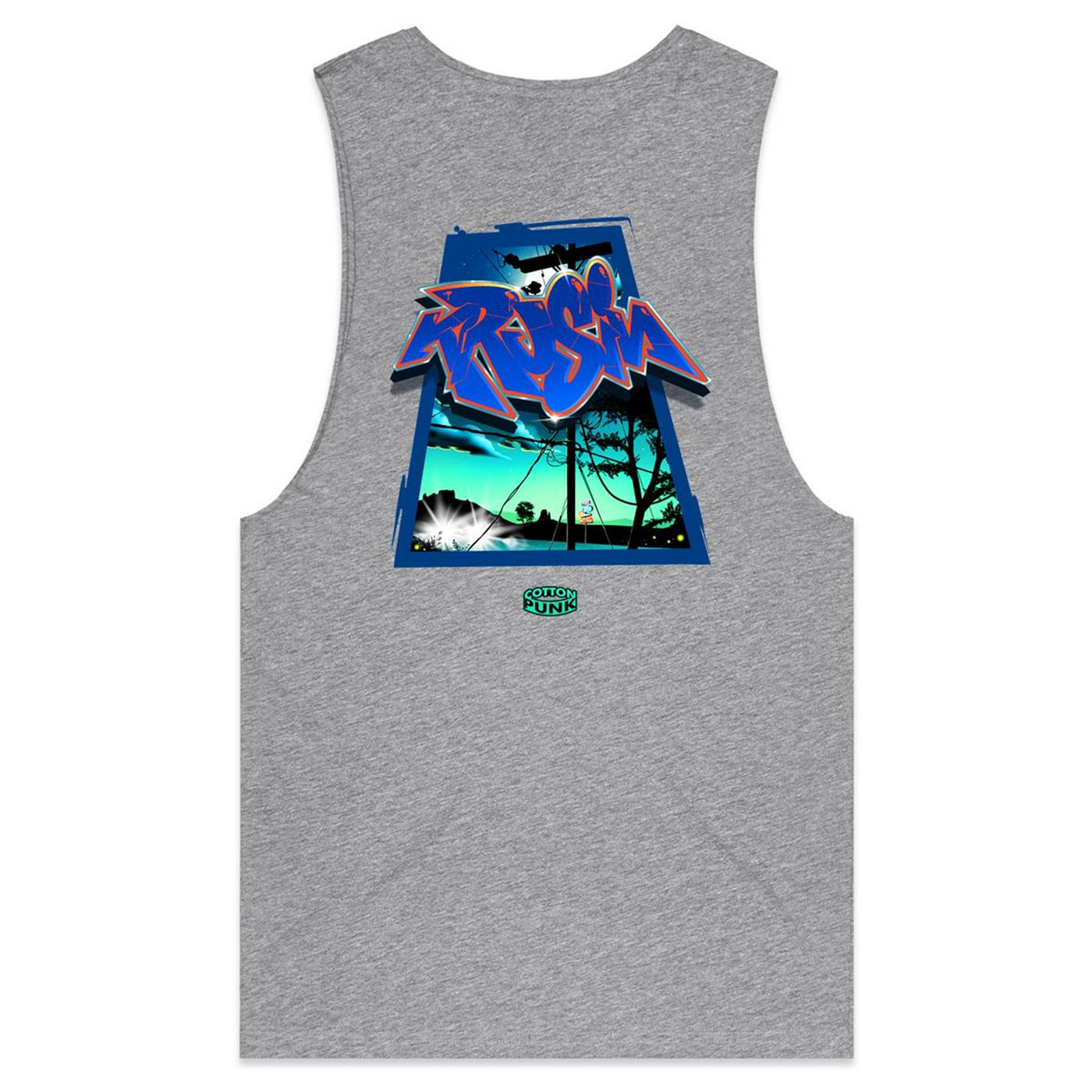 KRUSIN - Mens Sleeveless T-Shirt - BACK PRINT