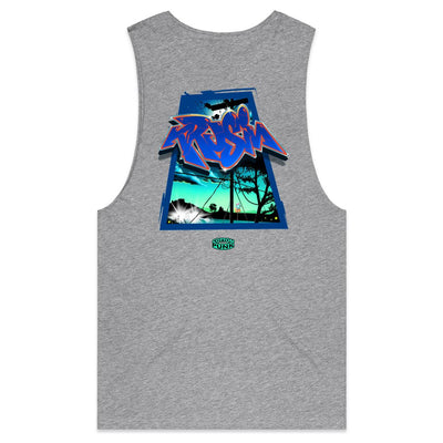 KRUSIN - Mens Sleeveless T-Shirt - BACK PRINT