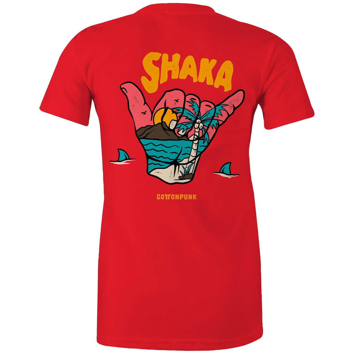 SHAKA (W) - Womens T-Shirt - BACK PRINT