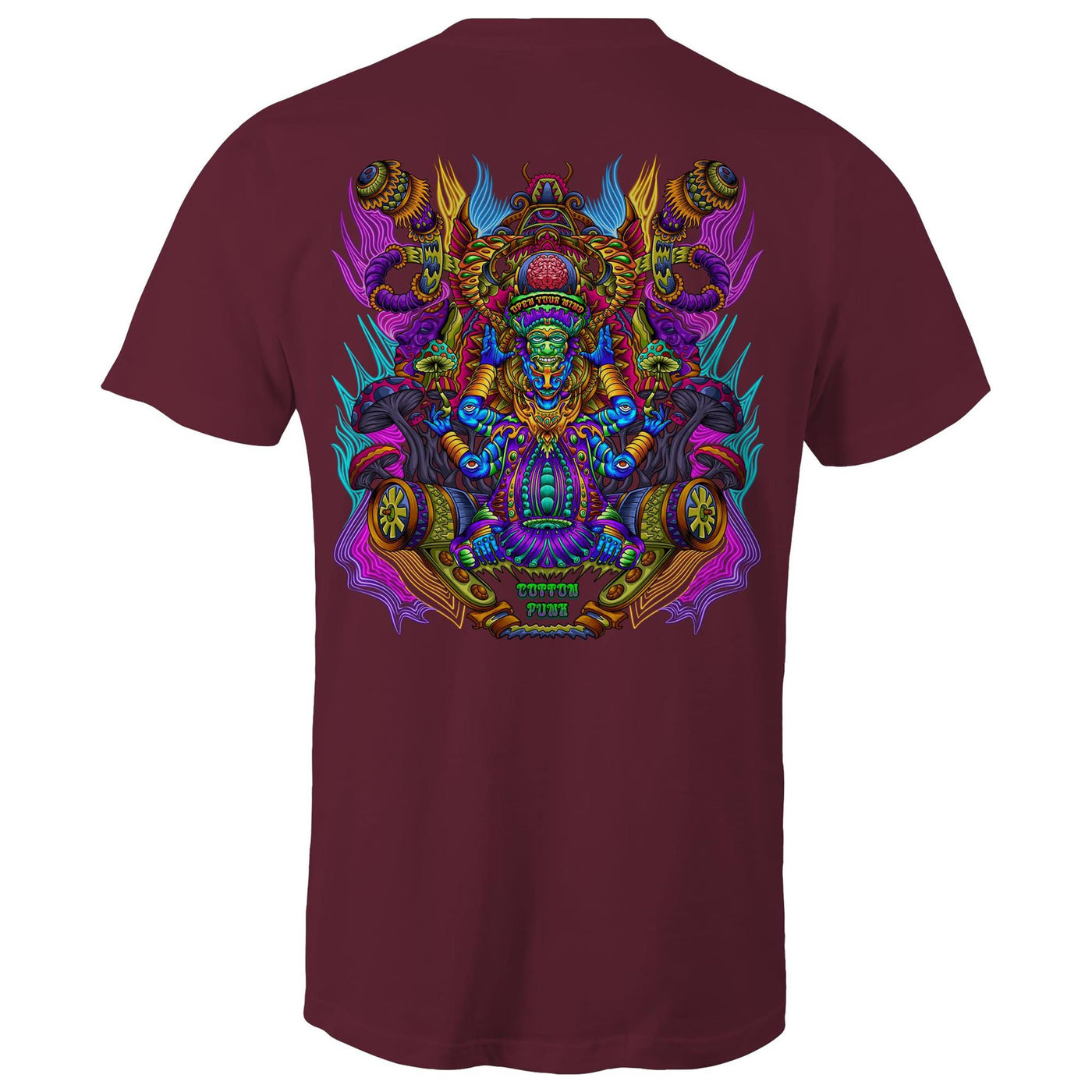 MAGIC SHROOM GOD  - Mens T-Shirt - BACK PRINT