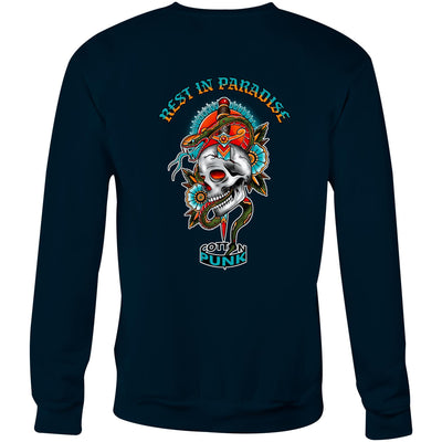 REST IN PARADISE - Mens Sweatshirt - BACK PRINT