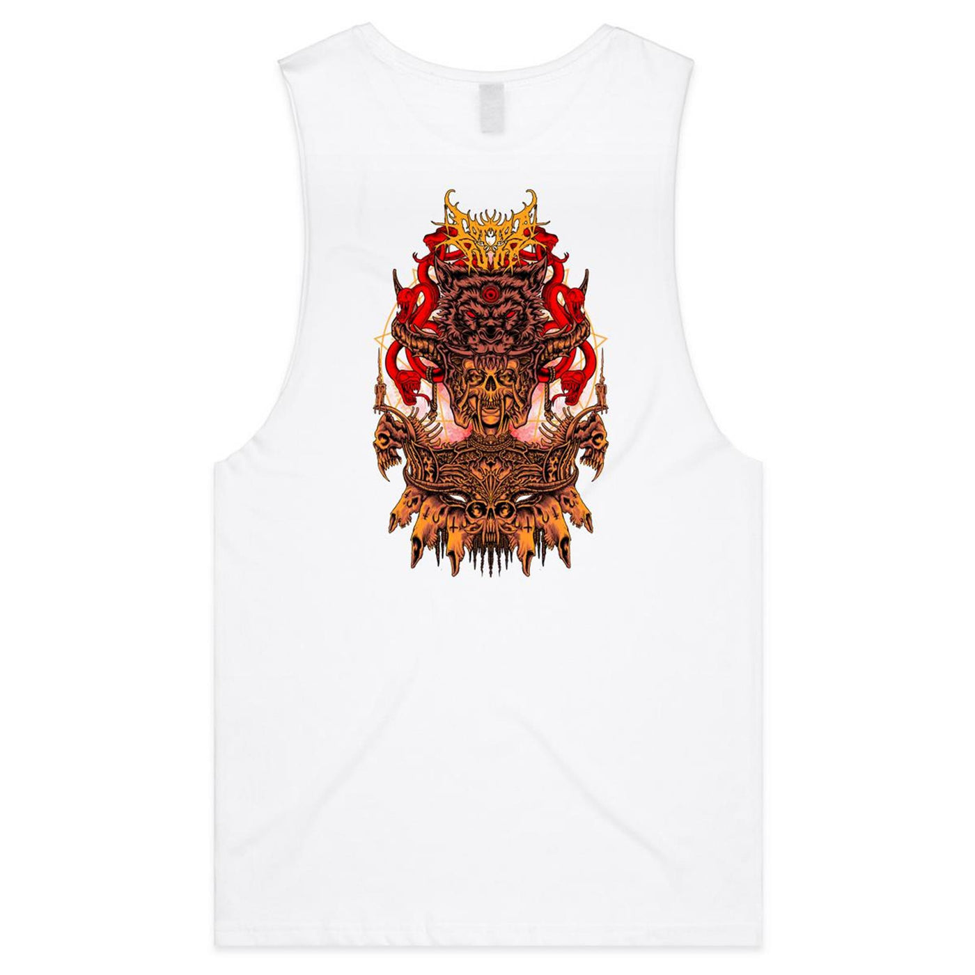 ALMOST HUMAN II - Mens Sleeveless T-Shirt - BACK PRINT