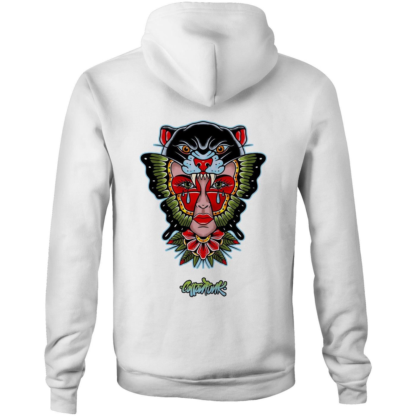 NO REGRETS - Mens Pocket Hoodie - BACK PRINT