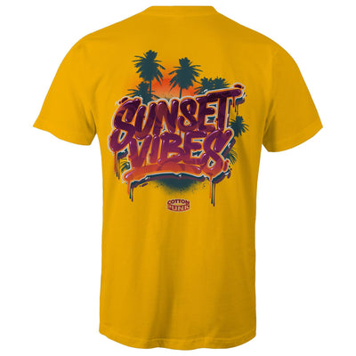 SUNSET VIBES - Mens T-Shirt - BACK PRINT