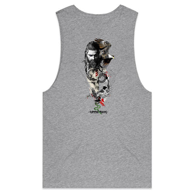 WARRIOR - Mens Sleeveless T-Shirt - BACK PRINT