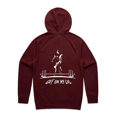 GET ON MY LVL - Mens Pocket Hoodie - BACK PRINT