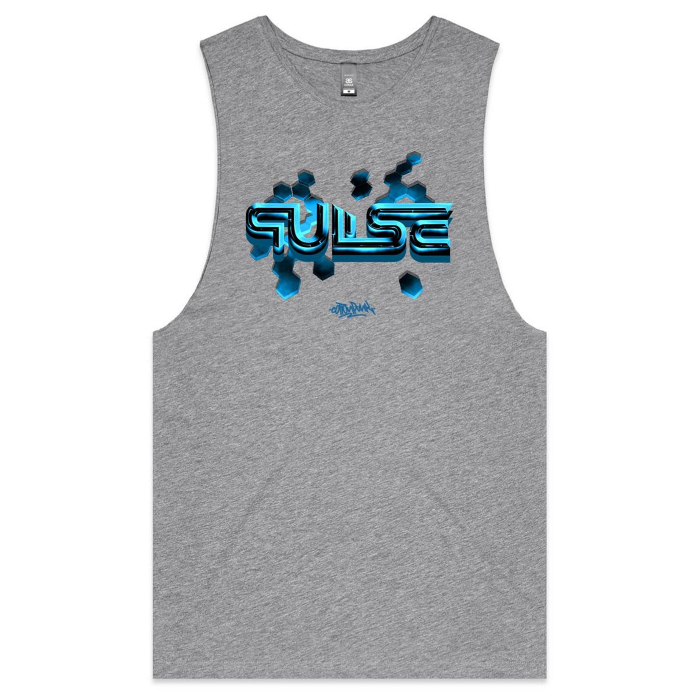 PULSE - Mens Sleeveless T-Shirt - FRONT PRINT