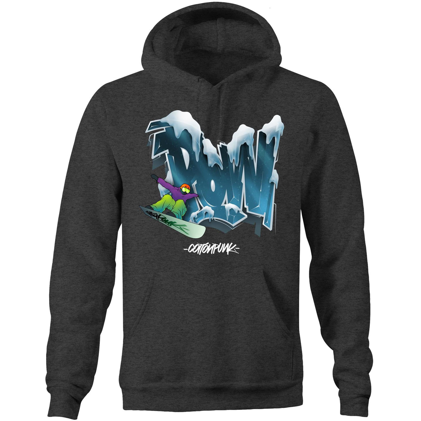 POW - Mens Pocket Hoodie - FRONT PRINT