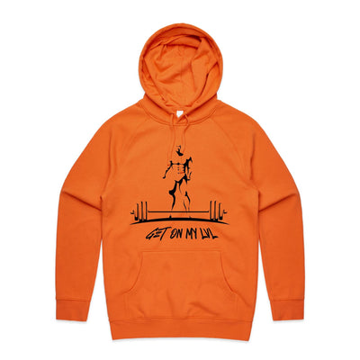 GET ON MY LVL - Mens Pocket Hoodie - FRONT PRINT