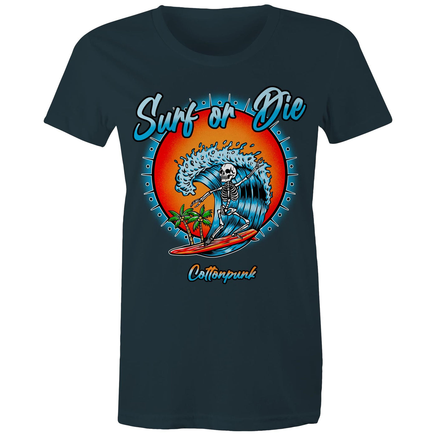 DYING FOR A SURF (W) - Womens T-Shirt - FRONT PRINT