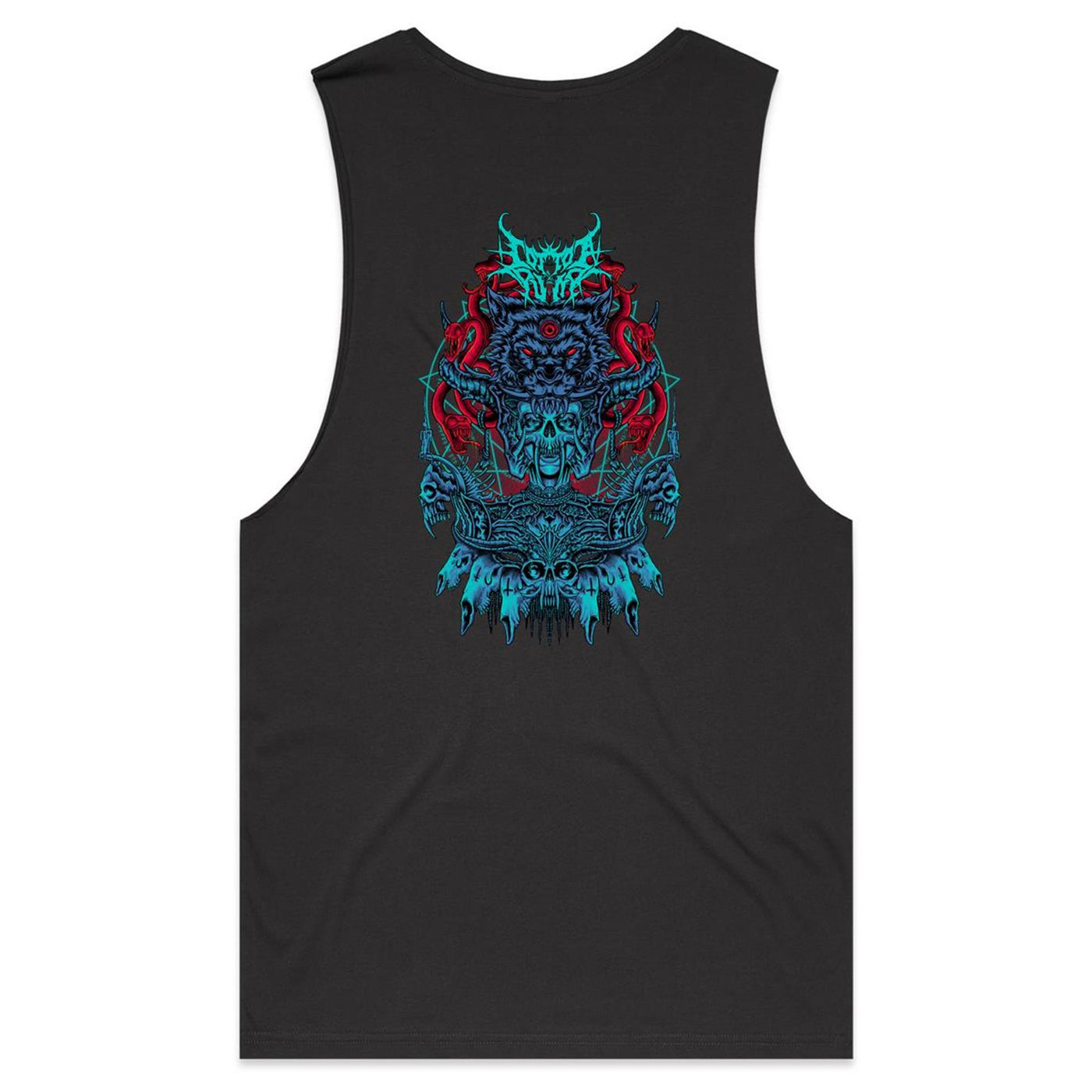 ALMOST HUMAN III - Mens Sleeveless T-Shirt - BACK PRINT