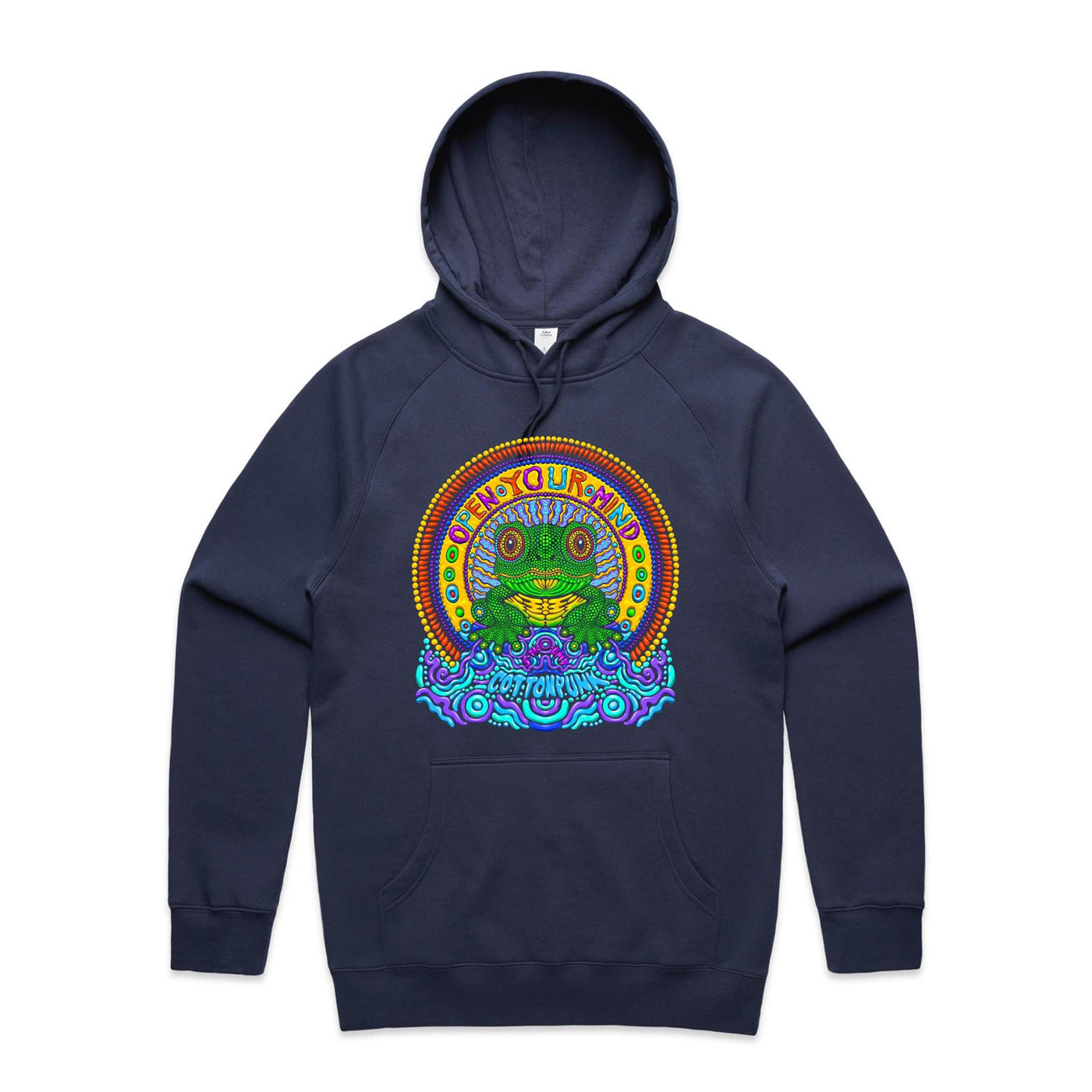 OPEN YOUR MIND - Mens Pocket Hoodie - FRONT PRINT