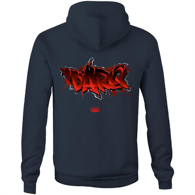 DARQ - Mens Pocket Hoodie - BACK PRINT