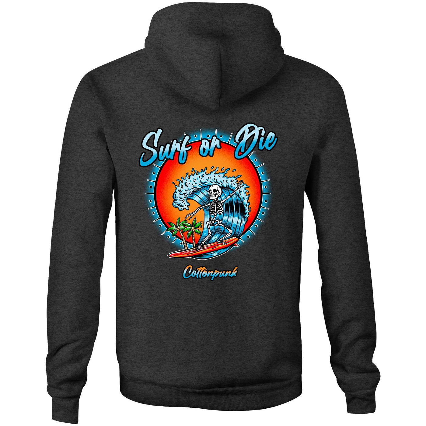 DYING FOR A SURF - Mens Pocket Hoodie - BACK PRINT