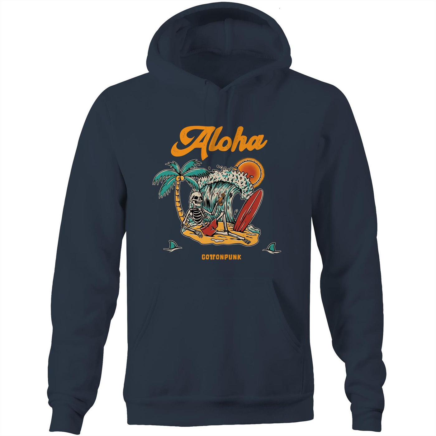 SUMMER TIME - Mens Pocket Hoodie - FRONT PRINT