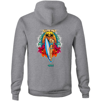 ONE LOVE - Mens Pocket Hoodie - BACK PRINT